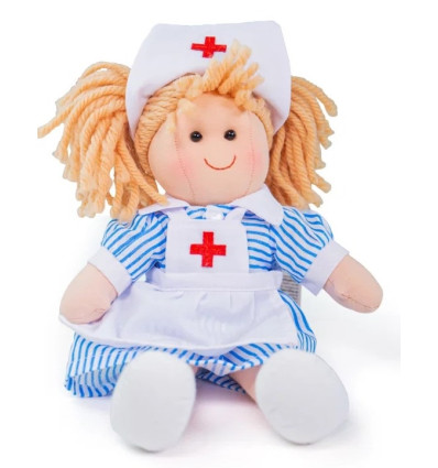Lalka szmacianka siostra Nancy Bigjigs 12 m-cy+
