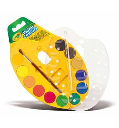 Crayola Farby akwarelowe w paletce 12 kolorów 3+