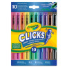 Crayola Flamastry Automatyczne Clicks 10 szt 8+