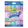 Crayola Flamastry Pastelowe Clicks 10 szt 8+