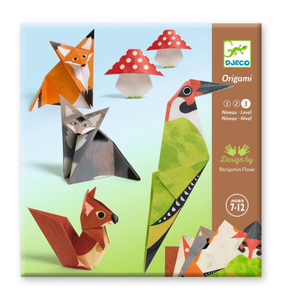 Origami Spacer w Lesie 24 arkusze Djeco 7+
