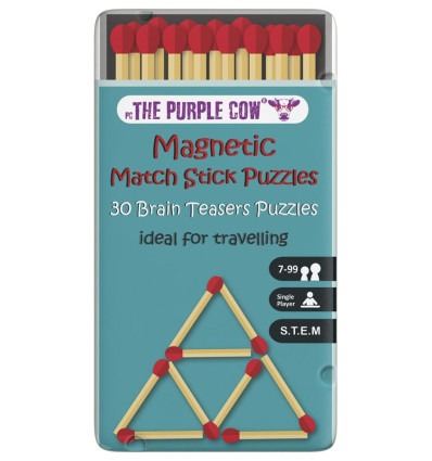 Łamigłówki z zapałkami gra magnetyczna Purple Cow
