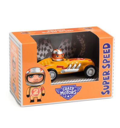 Autko Yellow Super Speed Crazy Motors Djeco 3+