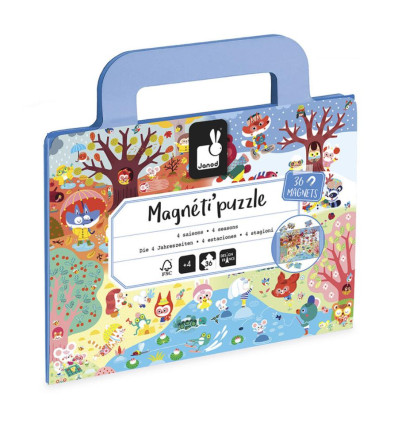4 Pory Roku Magnetyczne Magnetipuzzles Janod 4+