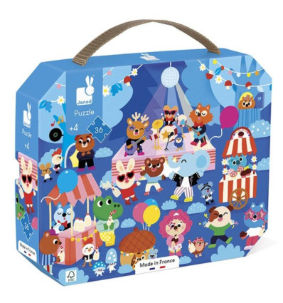 Przyjęcie puzzle w walizce 36 el. Janod 4+