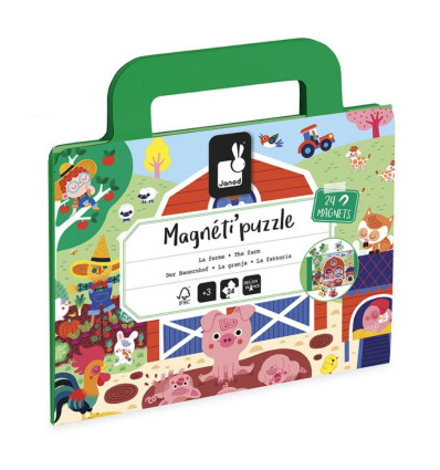 Farma Magnetyczne puzzle Magnetipuzzles Janod 3+