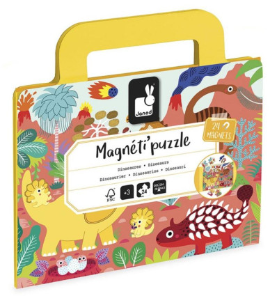 Dinozaury Magnetyczne puzzle Magnetipuzzles Janod
