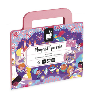 Księżniczki Magnetyczne puzzle Magnetipuzzle Janod