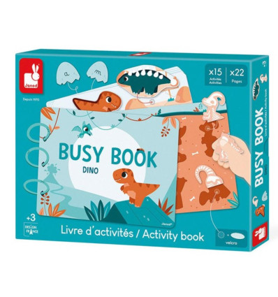 Busy Book  Dinozaury Książka edukacyjna 149 Janod