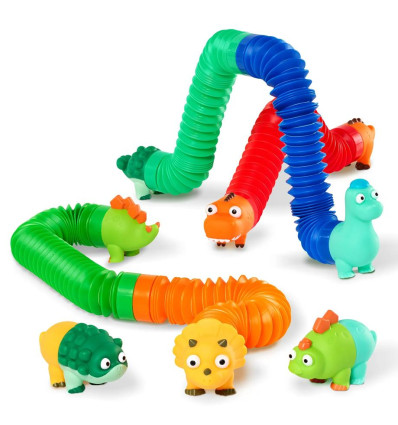 Akordeonowe rurki sensoryczne Dinozaury Battat 2+