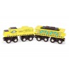 Pociąg lokomotywa + wagonik żółto - zielony B.Toys