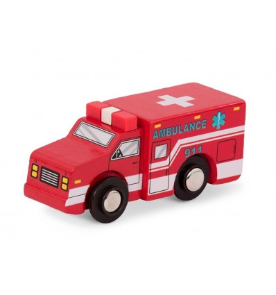 Ambulans drewniany pojazd Wood & Wheels B.Toys