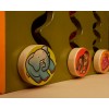 Olbrzymia drewniana kostka edukacyjna wersja bez literek - Zany Zoo - alphabet spiners B.Toys