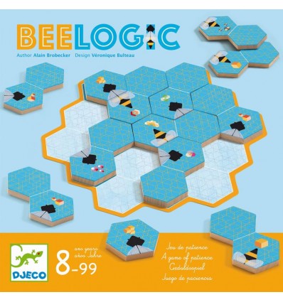 Gra logiczna BEE LOGIC drewniana układanka DJECO 5+