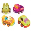 4 miękkie autka z napędem Wheeee-ls! B.Baby - samochód, ciężarówka, taxi i wyścigówka B.Toys