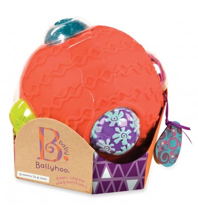 Ballyhoo Balls - Kula sensoryczna z piłkami wersja koralowa  B.Toys