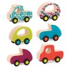 Ciężarówka turkusowe wzory drewniane autko B.Toys Mini Wheee-lees B.Toys