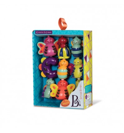 Zestaw Sensoryczny Miękkie Wesołe Owady Snug Bugs B.Baby do łączenia - gryzak marki B.Toys