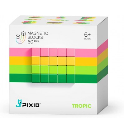 Klocki magnetyczne Pixio 60 el. Tropic Abstract Series