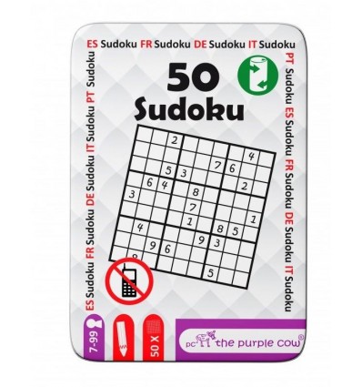 Sudoku 50 szt łamgłówki podróżne The Purple Cow