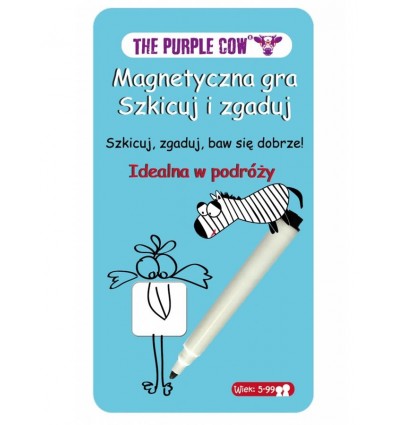 Szkicuj i Zgaduj Podróżna gra magnetyczna The Purple Cow