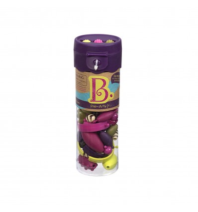 B.eauty Pops zestaw koraliki do biżuterii dla dzieci 50 elementów - zakrętka fiolet B.Toys