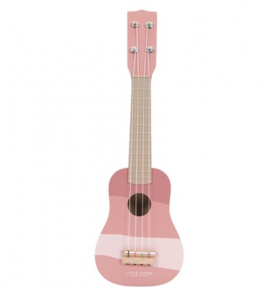 Drewniana gitara róż Little Dutch 3+