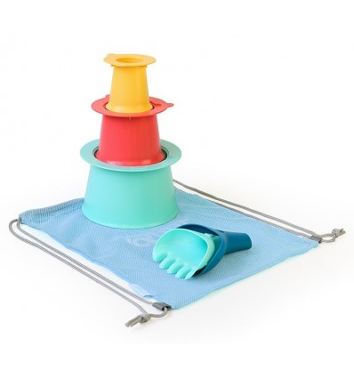 Zestaw plażowy QUUT foremki Alto, łopatka Raki 10+