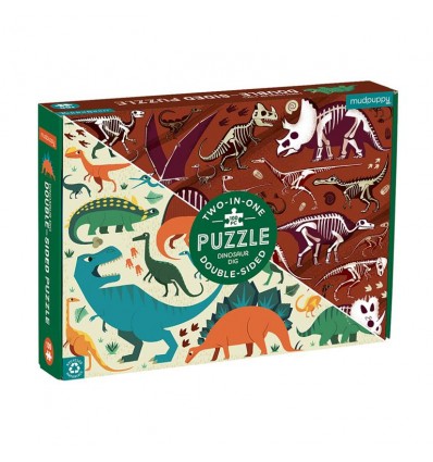 Puzzle dwustronne Dinozaury 100 el 6+ Mudpuppy