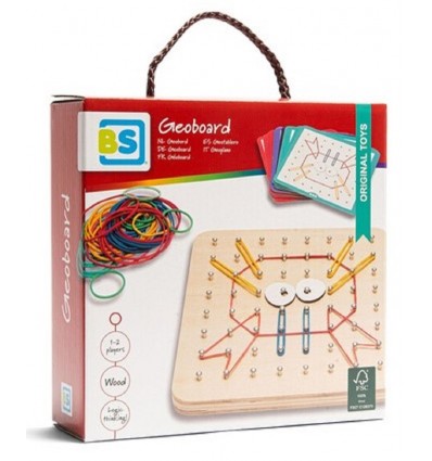 Geoplan drewniana gra Montessori BS Toys 4+