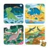 Dinozaury puzzle w walizce 4 układanki Janod 3+