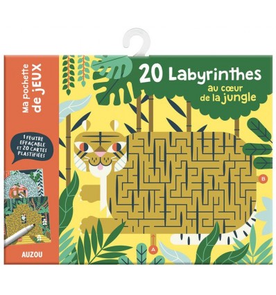 Labirynty - znajdź drogę w dżungli 6+ Auzou