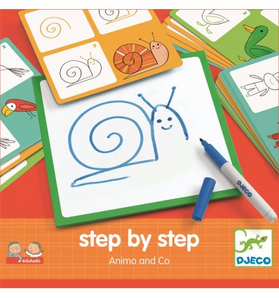Nauka rysowania krok po kroku Zwierzęta Djeco