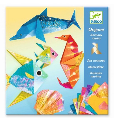 Origami Morskie Stworzenia 24 arkusze Djeco 7+