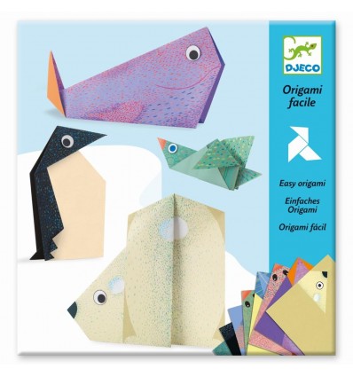 Origami Zwierzęta Polarne 24 arkusze Djeco 5+