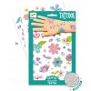 Tatuaże brokatowe kwiaty dla dziewczynek Djeco