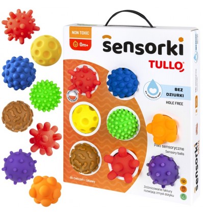 Kolorowe piłki sensoryczne 8 szt. Tullo Sensorki