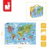 Mapa Świata puzzle w walizce 300 Janod 7+