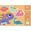 Dinozaury Puzzle dwuelementowe 10 postaci Djeco 2+