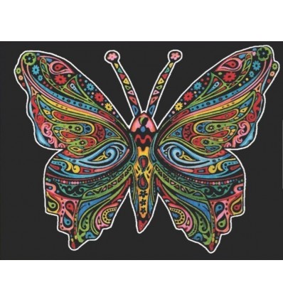 Motyl Kolorowanka welwetowa 29 x 21