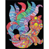 Lis Kitsune Kolorowanka welwetowa 47 x 35 cm