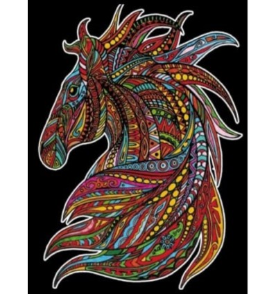 Koń Wicher Kolorowanka welwetowa 47 x 35 cm