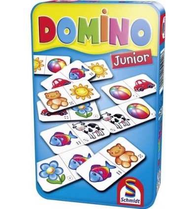 DOMINO JUNIOR gra podróżna w puszce Schmidt Spiele