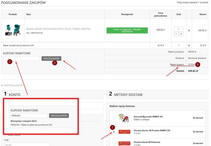 Instrukcja RABAT 2% za przelew
